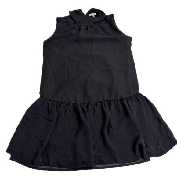 Joie Dresses & Skirts - Joie Dress Womens Small Black Mini Silk Drop Waist Sleeveless Mock Neck
